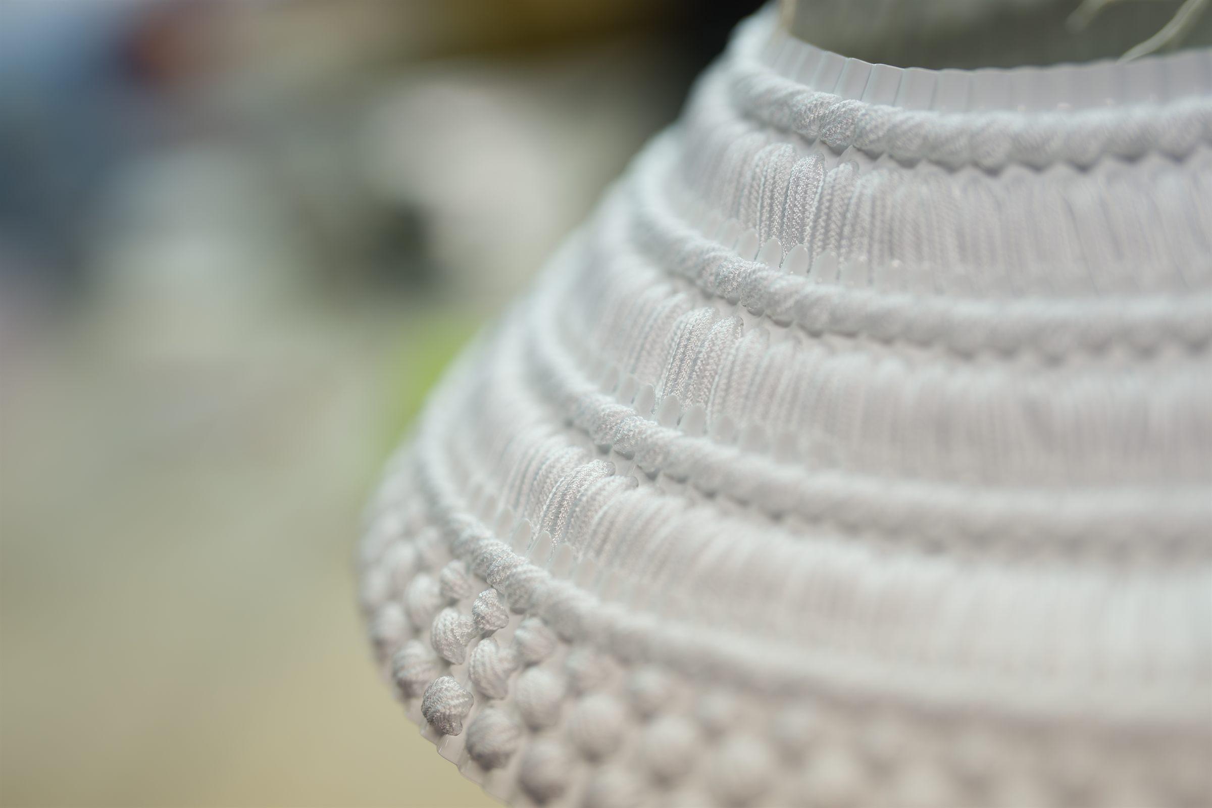 Braided silk texture in close-up